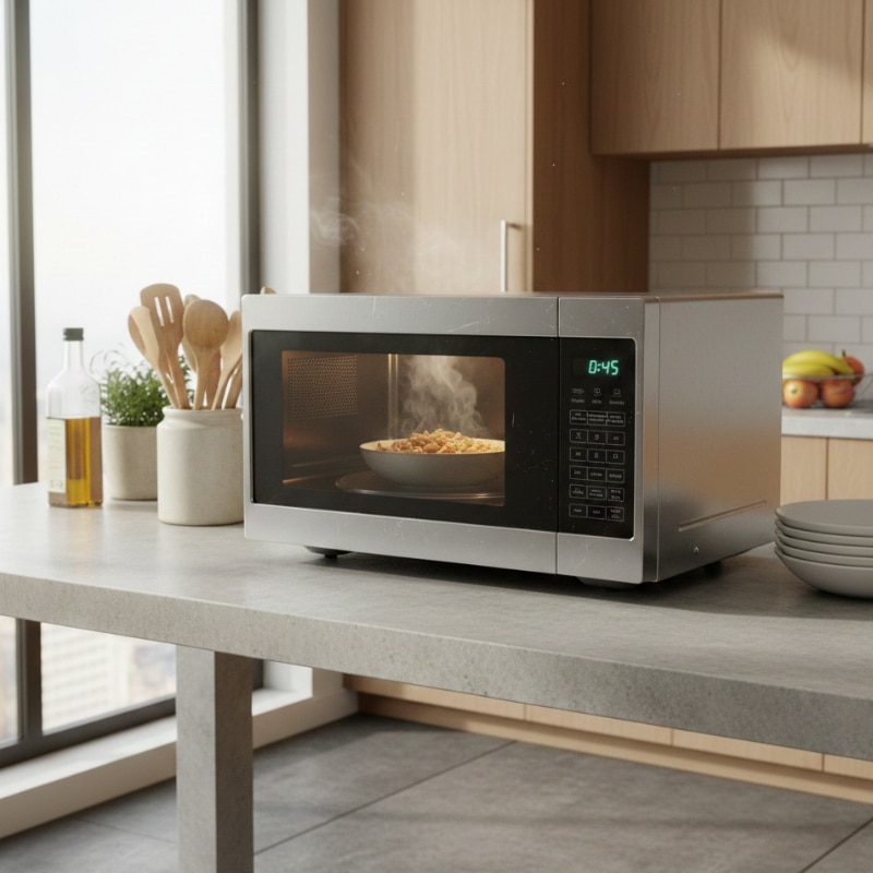Early signs of Panasonic microwave parts wearing out in a home kitchen