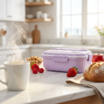 Stainless Steel Bento Lunch Box 1300mL - Purple