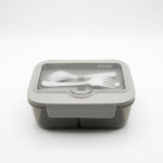 Lumo Living LeakSeal Bento Box with Phone Stand 1000/1400mL - Silver - Image 5